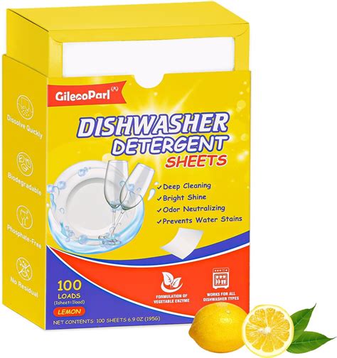 Amazon.com: 100-Loads Eco-Friendly Dishwasher Detergent Sheets - Lemon