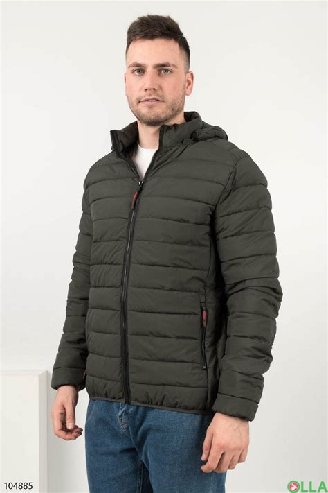 Мужская куртка цвета хаки И-2257-2 - купить недорого в интернет ...