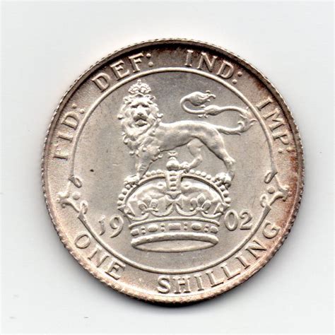 1902 Shilling Edward VII Coinage Of England