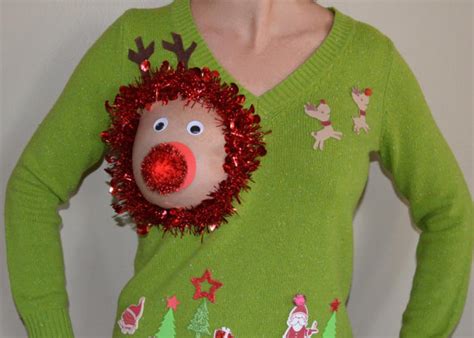 The Reindeer Boob Sweater Trend Is Great