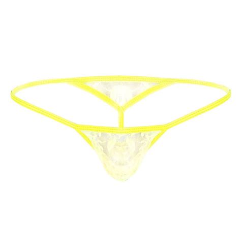Men Sexy G String Lingerie Open Front Hole T Back Thongs Enahncer
