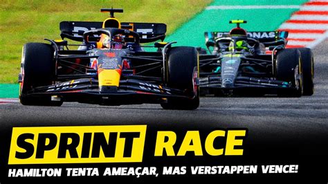 SPRINT HAMILTON TENTA AMEAÇAR MERCEDES MELHORA E VERSTAPPEN VENCE