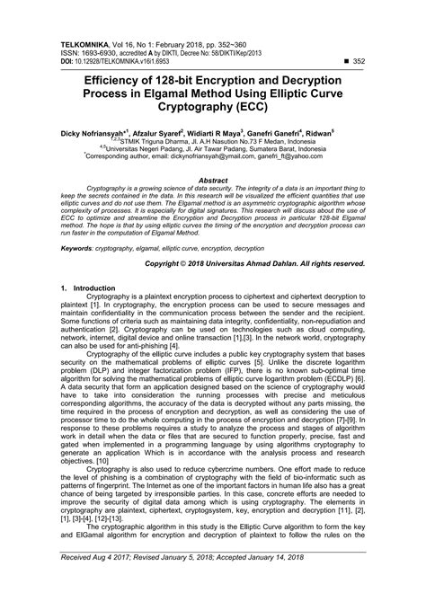 Efficiency Of Bit Encryption And Decryption Process In Elgamal