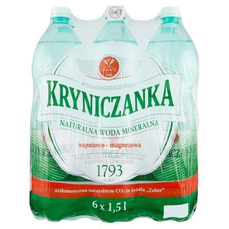 Kryniczanka Naturalna Woda Mineralna Niskonasycona Co X L