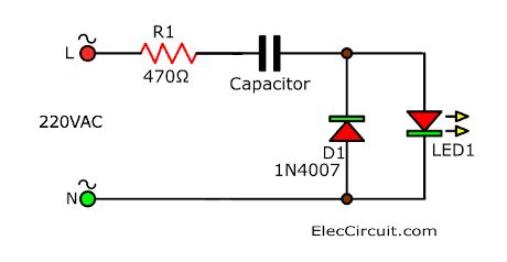 Simple Transformerless Power Supply Circuits Eleccircuit