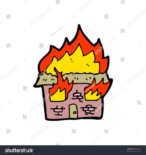 Burning House Cartoon Stock Vector (Royalty Free) 72855526 | Shutterstock