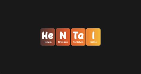 Hentai Chemistry Periodic Table Hentai Anime T Shirt Teepublic