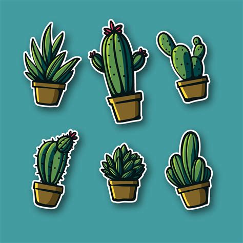 Hand Drawn Cute Cactus 25686627 Vector Art At Vecteezy