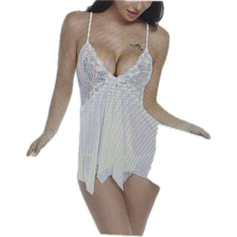 Aridlove Intimates Sleepwear Avidlove Women Lingerie Lace Babydoll V Neck Sleepwear Strap