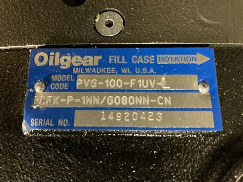 oilgear hydraulic pump pvg  fuv  dfk p nngnn cn joseph