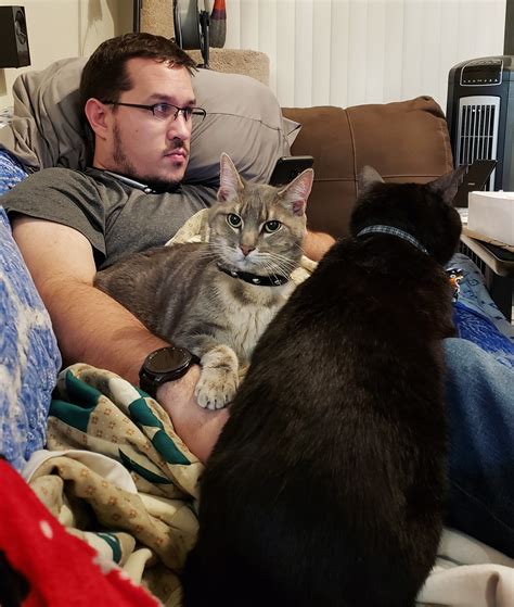 When your cat obviously prefers your husband over you because your