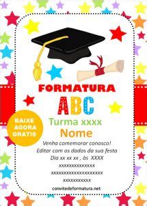 11 Convite Formatura Ensino Médio Modelos de Convite grátis