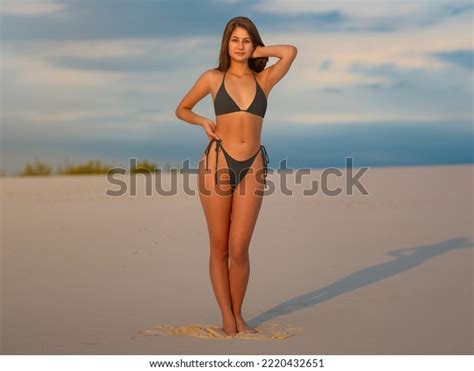 Black Bikini Mockup On Beautiful Girl Stock Photo Shutterstock