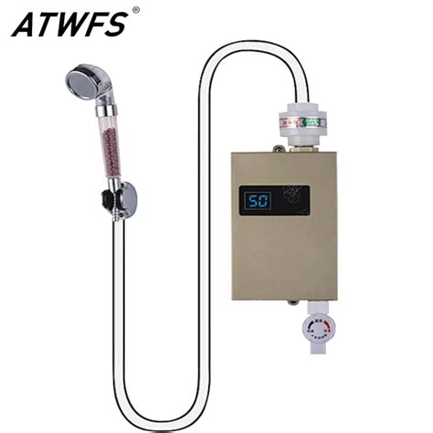 Atwfs Shower Instantaneous Water Heater Instant Instant Hot Water Tankless Electric Kitchen