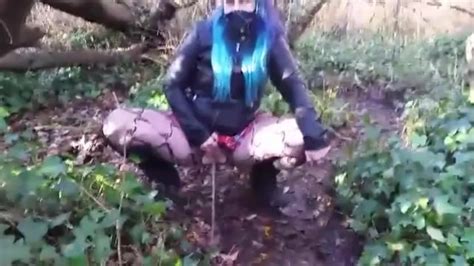 Milf With Long Blue Hair And Ripped Fishnets Pissing On Public Trail Xxx Mobile Porno Videos