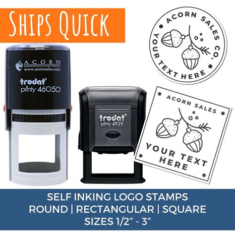 Logo Branding Stamp — Custom Stamps With Business Logo Self Inking By