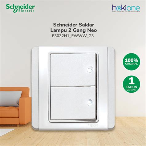 jual schneider electric neo saklar lampu  gang  arah horizontal led
