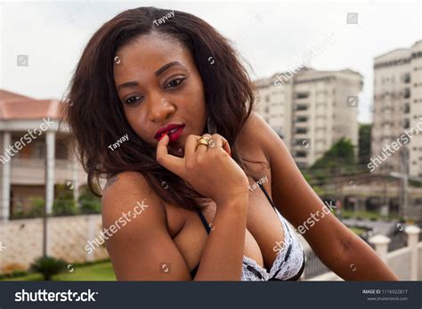 Sexy Ebony Lingerie Model Stock Photo 1116922817 Shutterstock