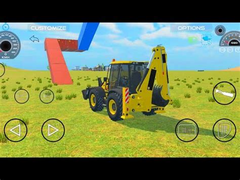 Good Live Jcb 3dx Backhoe Loader And Ambulance Driving In Bus