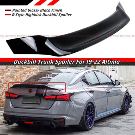 For Nissan Altima R Style Gloss Black High Kick Duckbill