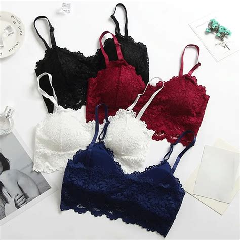 Women Fitness Underwear Floral Lace Sport Crop Top Women Sexy Bra Lace Bralette Sexy Lingerie
