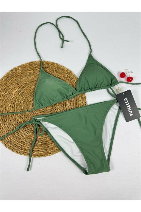 FUNELLA Haki Yeşili Kadın Bikini Takımı Fiyatı Yorumları