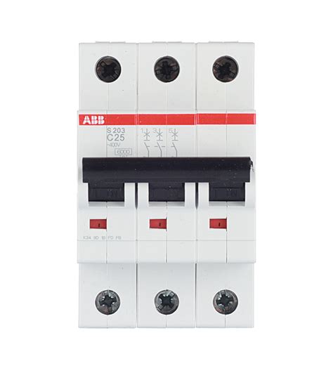 Автоматический выключатель ABB S203 (2CDS253001R0254) 3P 25А тип С 6 кА ...