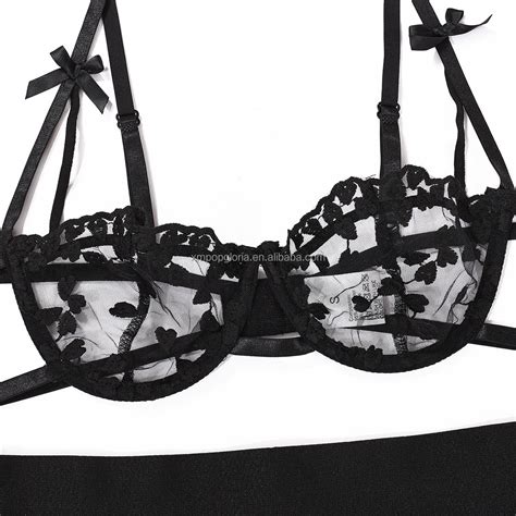 INTIFLOWER SL2163 Sexy Lingerie Set Transparent Embroidered