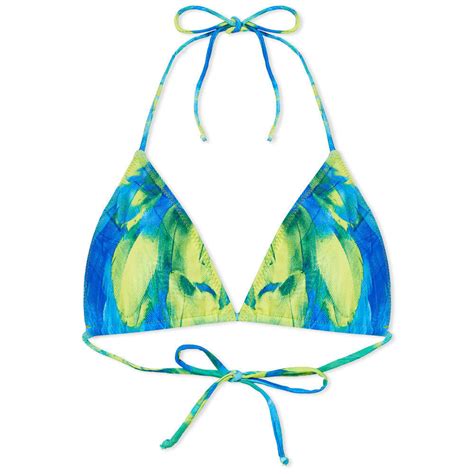 Melissa Simone Women S Enita Micro String Bikini Top In Blue Green Melissa Simone