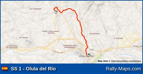 Mapa Harmonogram Profil Elewacji Os Olula Del R O Rally Valle