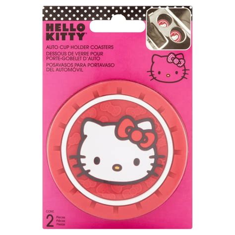 Hello Kitty Auto Cup Holder Coasters, 2 count - Walmart.com - Walmart.com