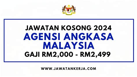 Jawatan Kosong Agensi Angkasa Malaysia Ambilan Gaji Rm