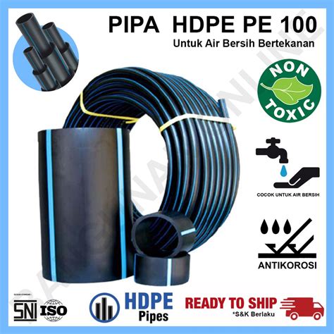 Jual Pipa Hdpe Inch Selang Hdpe Hitam Shopee Indonesia