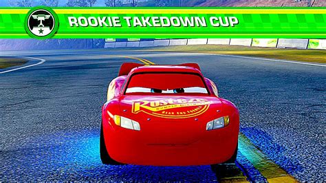 Cars Driven To Win Lightning Mcqueen Rookie Takedown Cup Ps