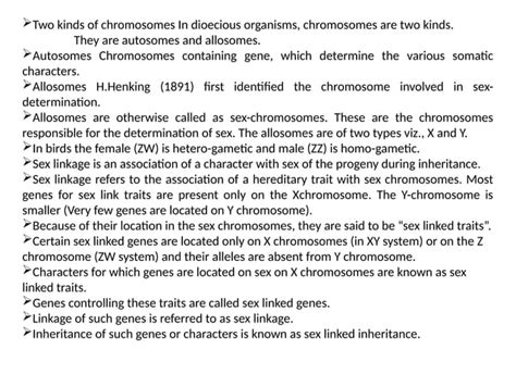 B Sex Linked Inheritance And Characters Pptx