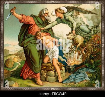 Bible Stories Illustration Of Abraham With Isaac Carrying The Wood