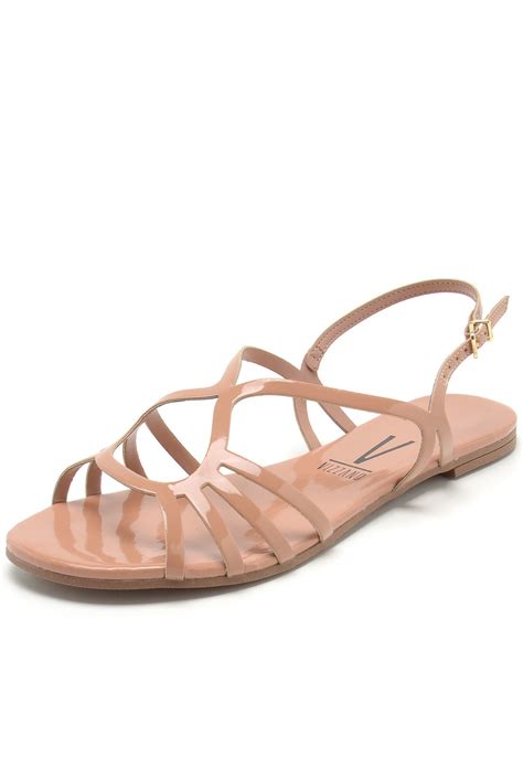 Sand Lia Rasteira Vizzano Tiras Nude Compre Agora Dafiti Brasil