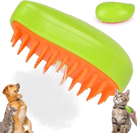 Brosse Chien Chat à Vapeur Brosse à Vapeur 3 en 1 pour Chat Steamy