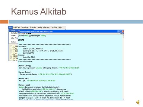 Belajar Pengantar Alkitab dengan Software SABDA dan Alkitab SABDA | PPT