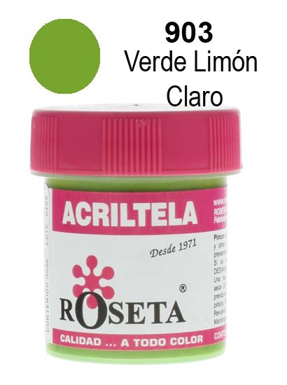 Acriltela Plana Verde Limon Claro Cc Roseta