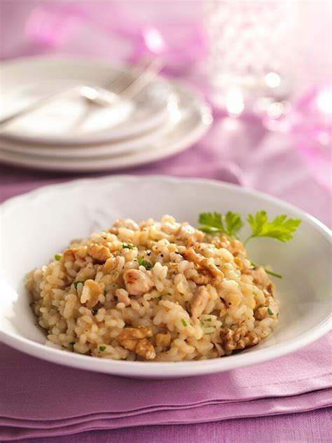 Risotto Con Pollo Manzana Y Nueces Nueces De California