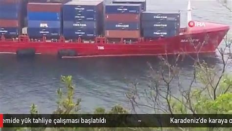 Karadeniz De Karaya Oturan Gemide Y K Tahliye Al Mas Ba Lat Ld