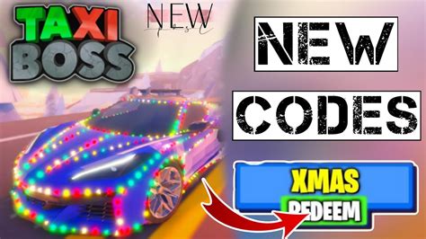 NEW ALL WORKING TAXI BOSS CODES TAXI BOSS CODE 2024 TAXI BOSS