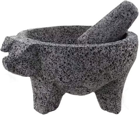 Pig Molcajete Mortar Pestle From Mexico Handmade Walmart