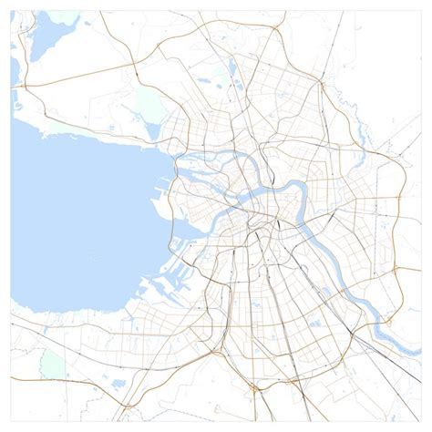 Контурные карты Санкт-Петербурга