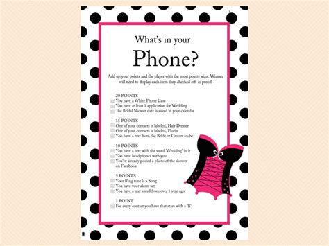 Lingerie Bridal Shower Games Magical Printable