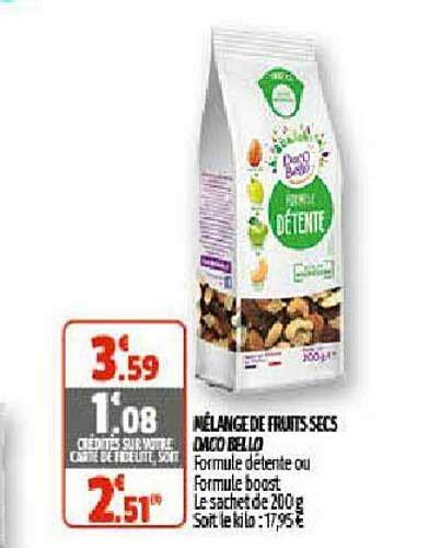 Offre M Lange De Fruits Secs Daco Bello Chez Coccinelle Supermarche