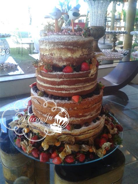MaryJu Confeitaria Naked Cake Para Casamento Naked Cake