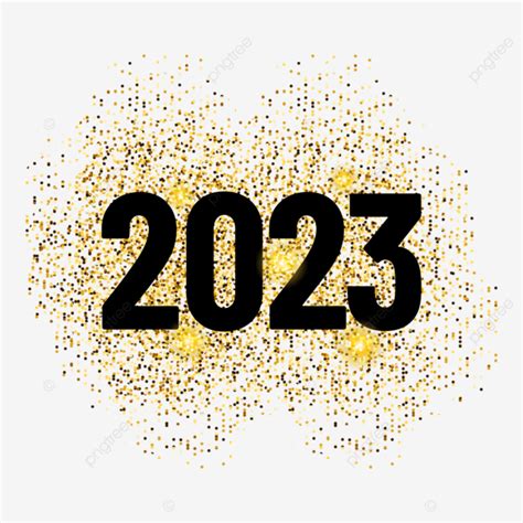 Luxury Golden Dots With Gold Happy New Year Clipart Transparent