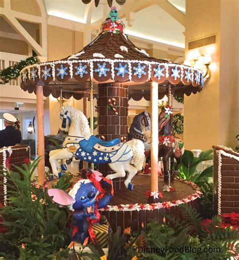 The 2017 Gingerbread Carousel At Disneys Beach Club Resort The